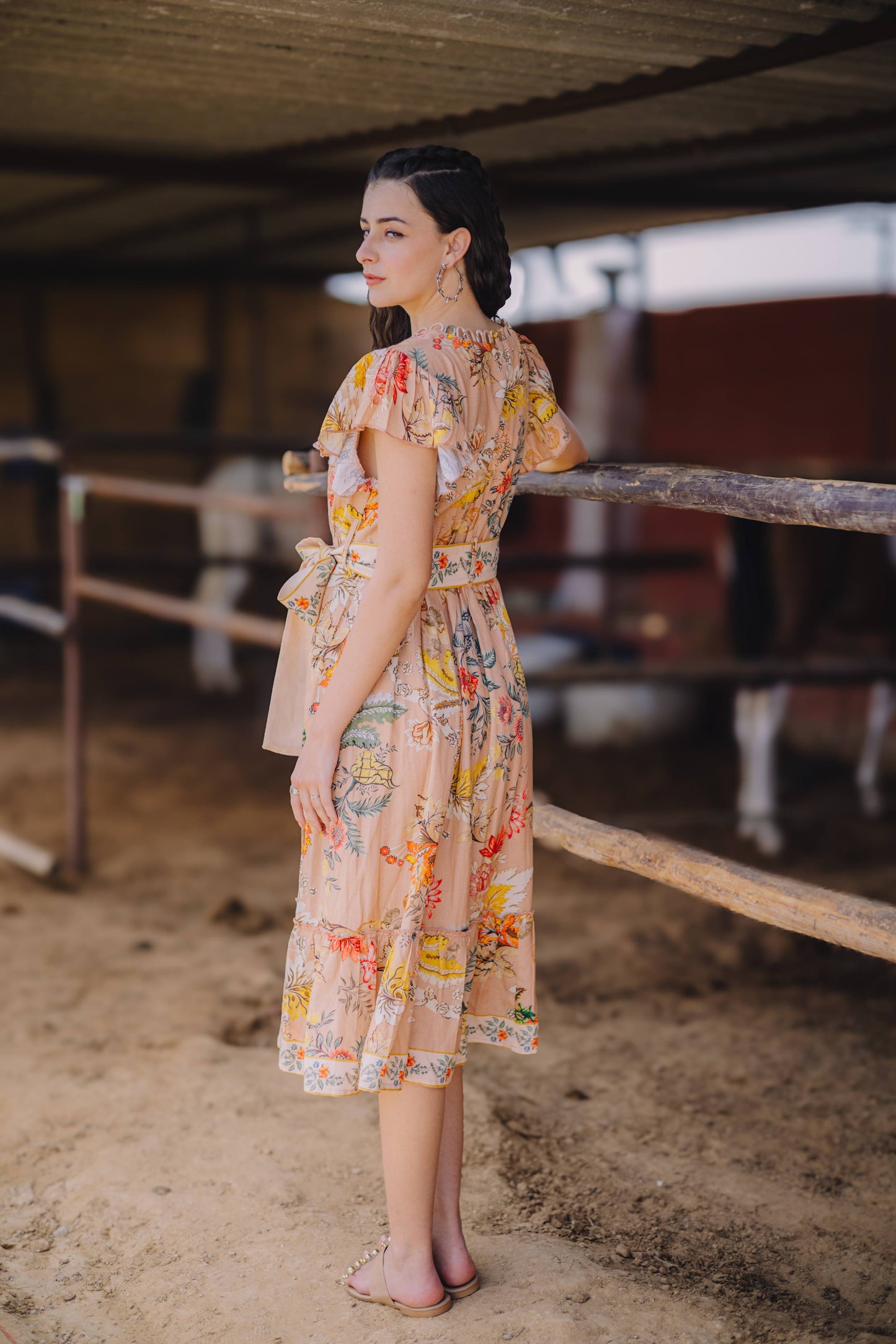 midi ruffle dress