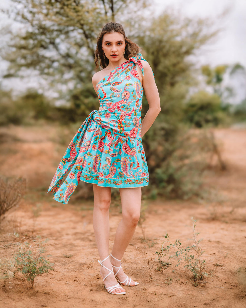 Meher Cut-Out Side Wrap Dress